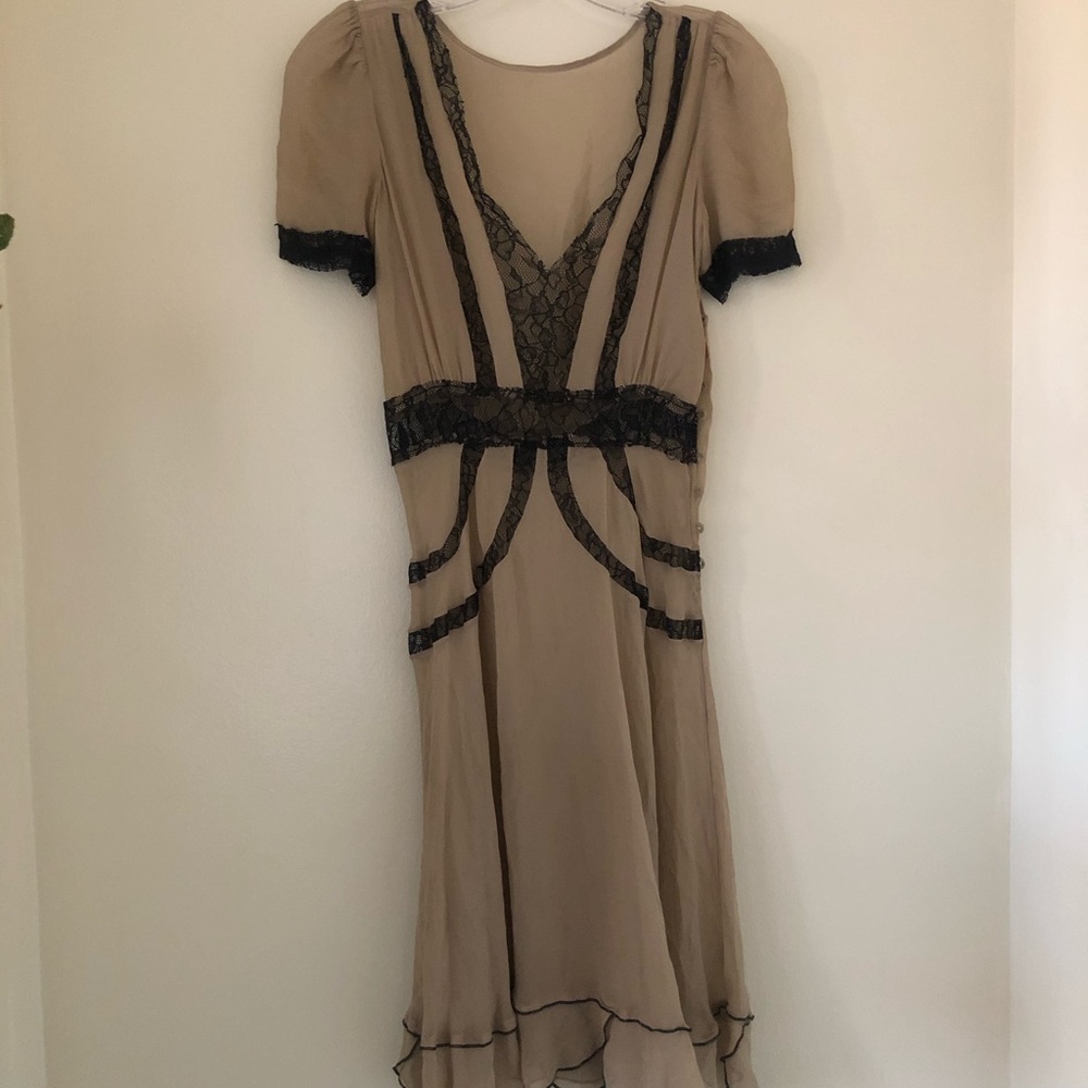 Rare vintage 1930s sheer silk dress